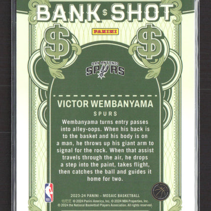 2024 Panini Mosaic Basketball Bank Shot Victor Wembanyama #17 RC Reactive
