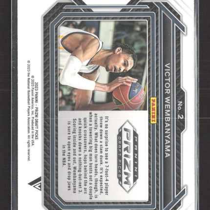 2023 Panini Prizm Draft Picks Victor Wembanyama #2 Purple RC