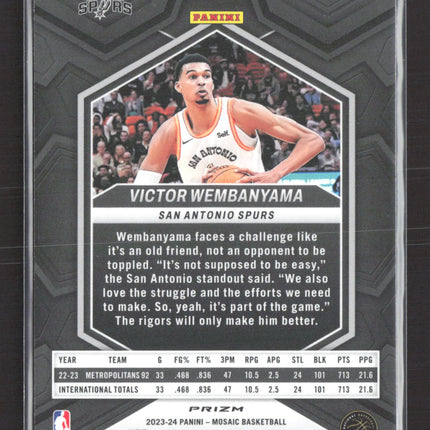 2024 Panini Mosaic Victor Wembanyama #282 Silver RC
