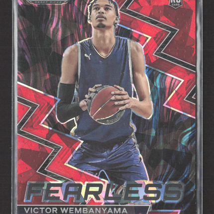 2023 Panini Prizm Draft Picks Fearless Red Ice Victor Wembanyama #1 RC