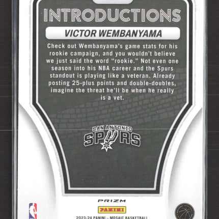 2024 Panini Mosaic Introductions Victor Wembanyama #8 RC