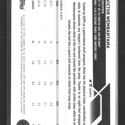 2024 Topps Chrome Victor Wembanyama #1
