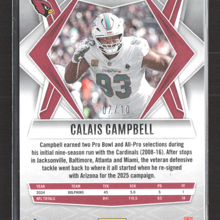 2025 Panini Phoenix Calais Campbell #94 Snowflake 07/10