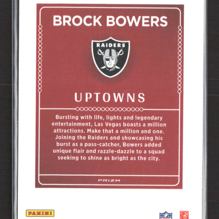 2024 Panini Donruss Optic Football Uptowns Brock Bowers #8 RC