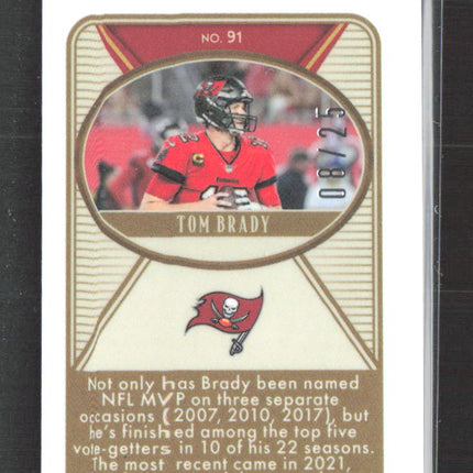 2022 Panini Legacy Football Tom Brady #91 Red Yellow Green Mini Mosaic 08/25