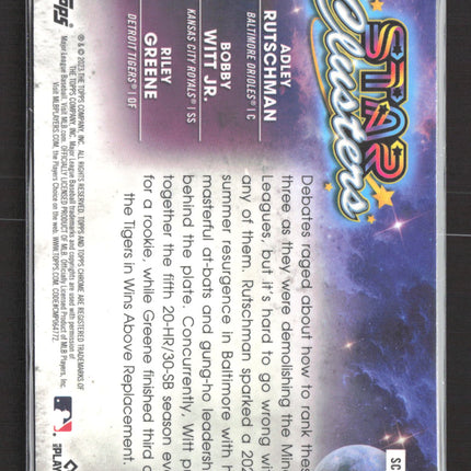 2023 Topps Chrome Star Clusters Adley Rutschman Riley Greene Bobby Witt Jr #SC-6