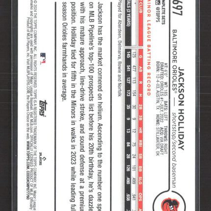 2024 Topps Jackson Holliday #697 RC