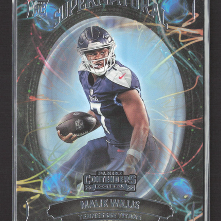 2023 Panini Contenders Football Supernatural Malik Willis #SN-MWI RC