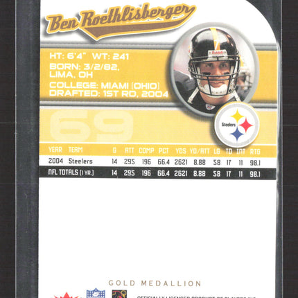 2005 Fleer Ultra Ben Roethlisberger #69 Gold Medallion