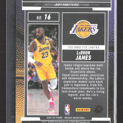 2025 Panini Mosaic Jam Masters LeBron James #16