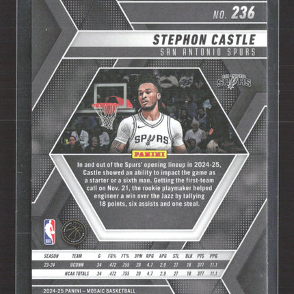 2025 Panini Mosaic Basketball Stephon Castle #236 RC