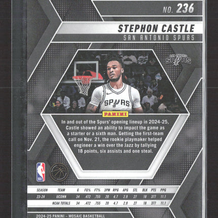 2025 Panini Mosaic Stephon Castle #236 RC