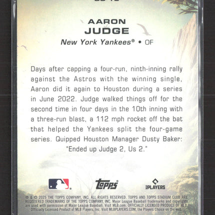 2025 Topps Stadium Club Savage Sluggers Aaron Judge #SS-19