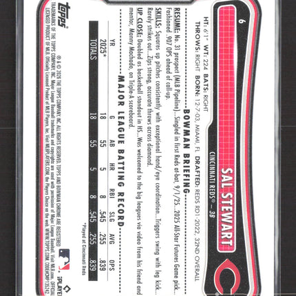 2026 Bowman Sal Stewart #6 RC