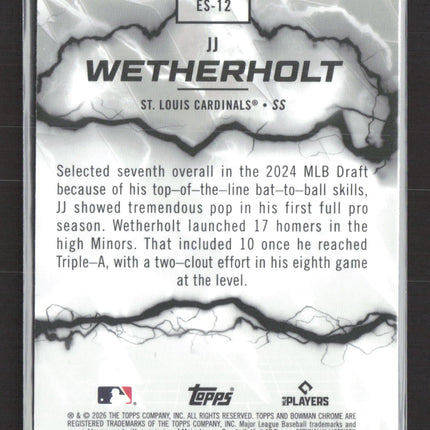 2026 Bowman Chrome Electric Sluggers JJ Wetherholt #ES-12