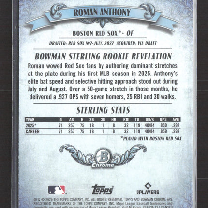 2026 Bowman Sterling Chrome Roman Anthony #BST-12 RC