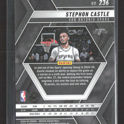 2025 Panini Mosaic Stephon Castle #236 RC