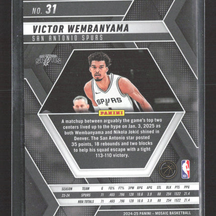 2025 Panini Mosaic Victor Wembanyama #31