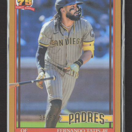 2026 Topps Chrome 75 Years of Baseball Fernando Tatis Jr. #91CB-12 Gold 38/50