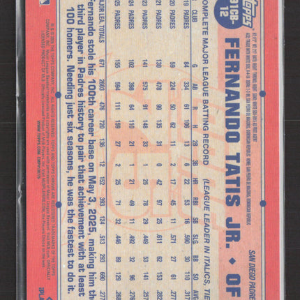 2026 Topps Chrome 75 Years of Baseball Fernando Tatis Jr. #91CB-12 Gold 38/50