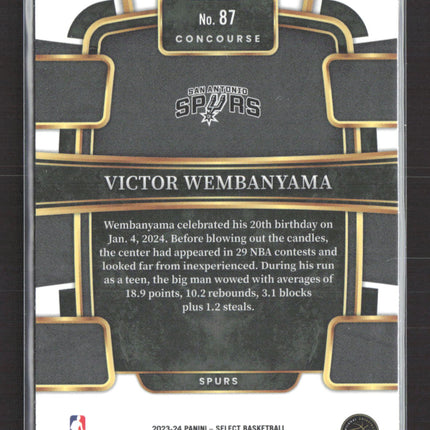 2024 Panini Select Victor Wembanyama #87 RC