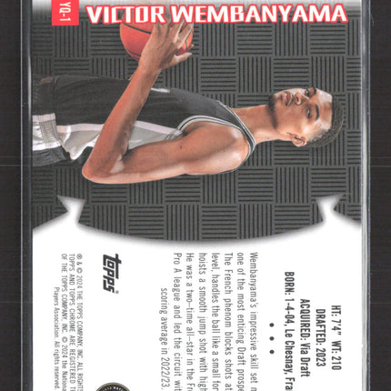 2024 Topps Chrome Youthquake Victor Wembanyama #YQ-1 RC