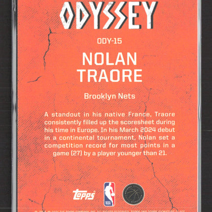 2026 Topps Odyssey Nolan Traore #ODY-15 RC