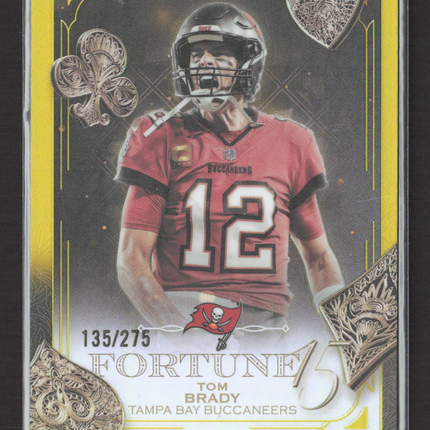 2025 Topps Chrome Fortune 15 Tom Brady #F15-35 Yellow 135/275
