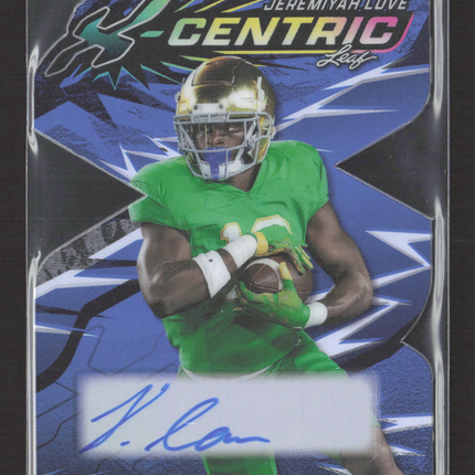 2024 Leaf X-Centric Jeremiyah Love #XC-JL3 3/8 Auto