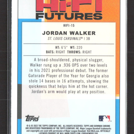 2022 Bowman Chrome Hi-Fi Futures Jordan Walker #HIFI-15