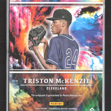 2021 Panini Chronicles Origins Baseball Triston McKenzie #OS-TM Auto