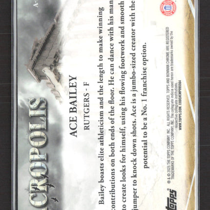 2025 Bowman Chrome University Acropolis Ace Bailey #A-2