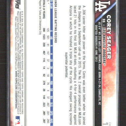 2016 Topps Chrome Corey Seager #150 RC