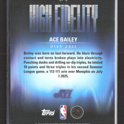 2026 Topps Chrome High Fidelity Ace Bailey #HF-5 RC