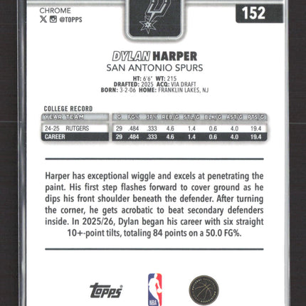 2026 Topps Chrome Dylan Harper #152 X-Fractor RC