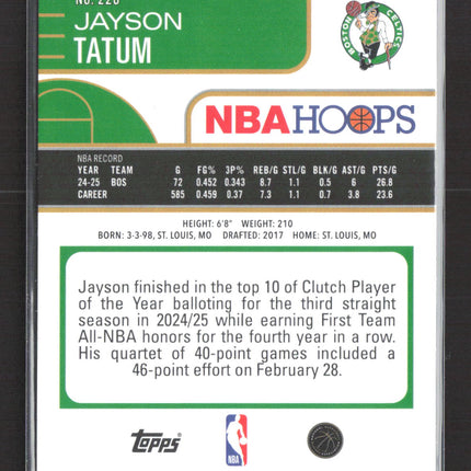 2026 Topps NBA Hoops Jayson Tatum #228 020/249