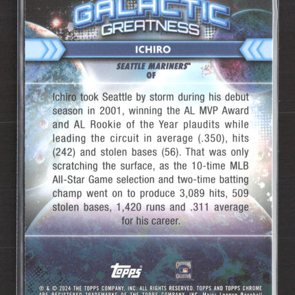 2024 Topps Chrome Galactic Greatness Ichiro Suzuki #GG-13