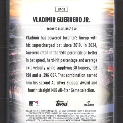 2025 Topps Home Field Advantage Vladimir Guerrero Jr. #HA-38