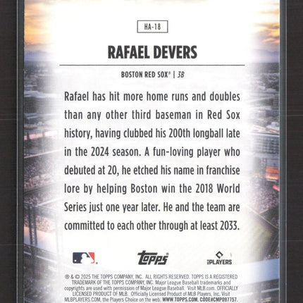 2025 Topps Home Field Advantage Rafael Devers #HA-18