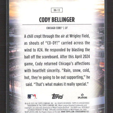 2025 Topps Home Field Advantage Cody Bellinger #HA-13