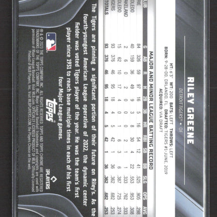 2023 Topps Chrome Black Riley Greene #27 RC