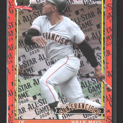 2024 Topps 75 Years of Baseball Willie Mays #91B2-17 Orange /25