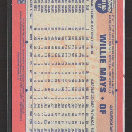 2024 Topps 75 Years of Baseball Willie Mays #91B2-17 Orange /25