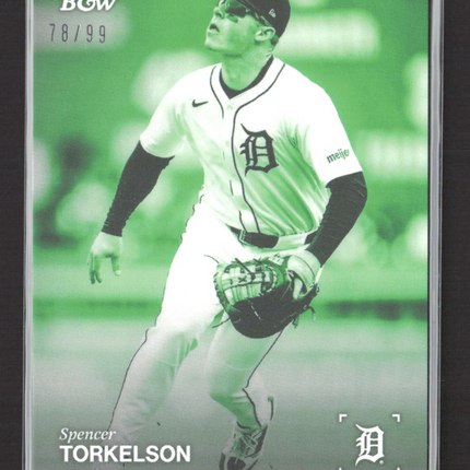 2025 Topps Black & White Spencer Torkelson #037 Green 78/99