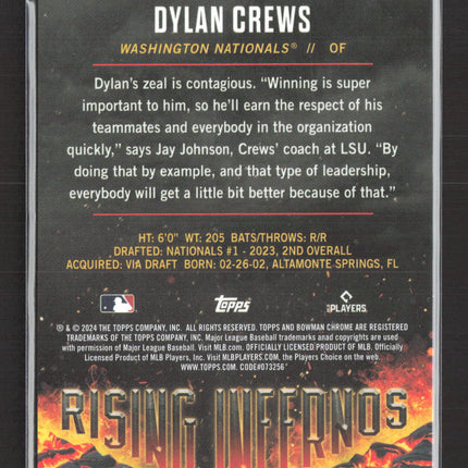 2024 Bowman Chrome Rising Infernos Dylan Crews #RI-11 Green 54/99