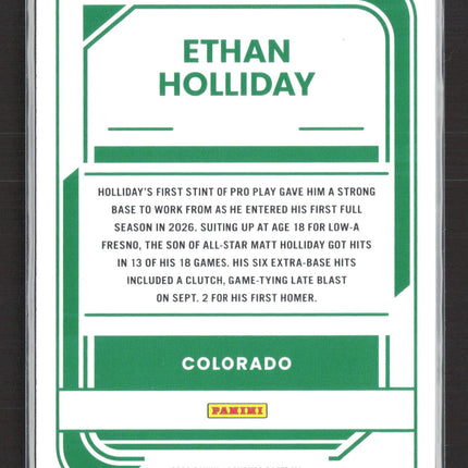 2026 Panini Donruss Baseball Ethan Holliday #159 Holo Rated Prospect