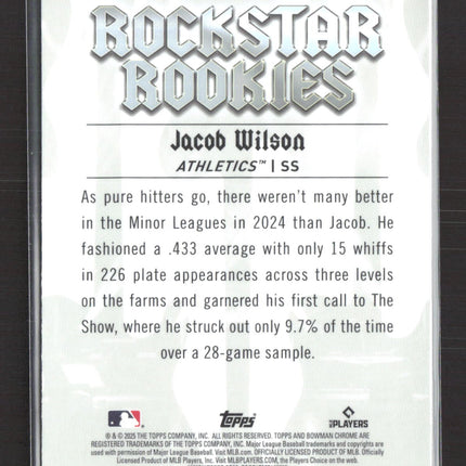 2025 Bowman Chrome Rockstar Rookies Jacob Wilson #RR-16 RC