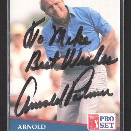1991 Pro Set Golf Arnold Palmer #220 IP Auto