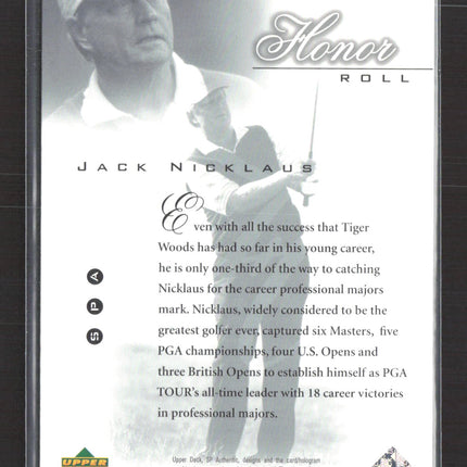 2001 Upper Deck SP Authentic Honor Roll Jack Nicklaus #HR13 IP Auto