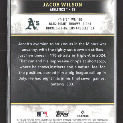 2025 Topps Tier One Jacob Wilson #85 119/125